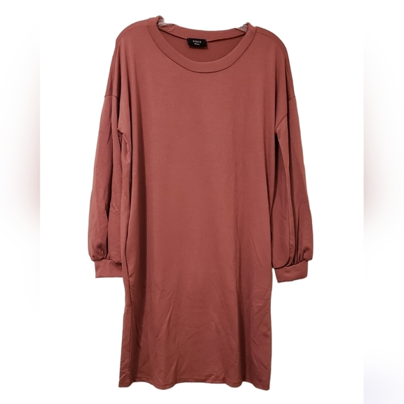 Vici Randy Pocketed Long Sleeve Shirt dress NEW Marsala - Picture 2 of 6